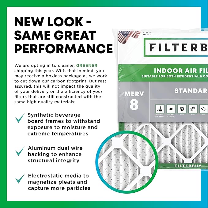 Filterbuy 10x18x4 Air Filter MERV 8 Essential Dust & Allergy Defense, - Image 3