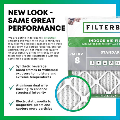 Filterbuy 10x18x4 Air Filter MERV 8 Essential Dust & Allergy Defense, - Image 3