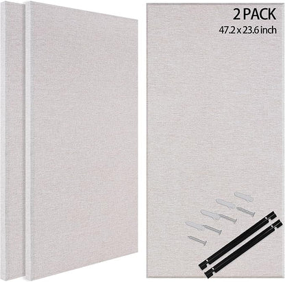 BUBOS 2 PCS Fabric Acoustic Panels, 47.2''x23.8'' Decorative Sound Dampening by BUBOS