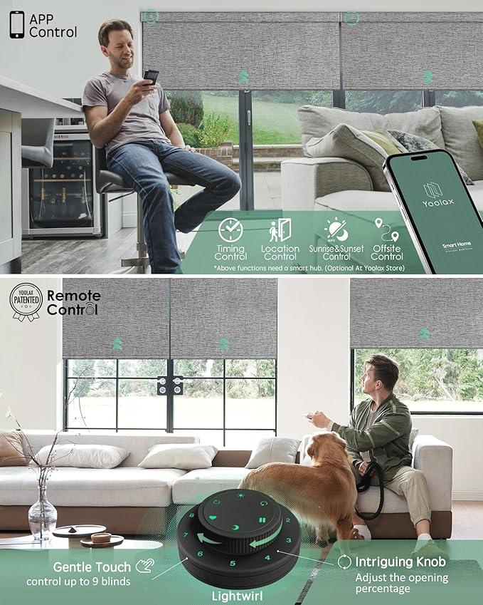 Yoolax Motorized Blinds with Remote, Smart Blinds - Image 3