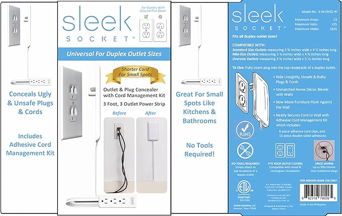 Sleek Socket Original & Patented Flat Ultra-Thin Outlet Concealer - Image 9