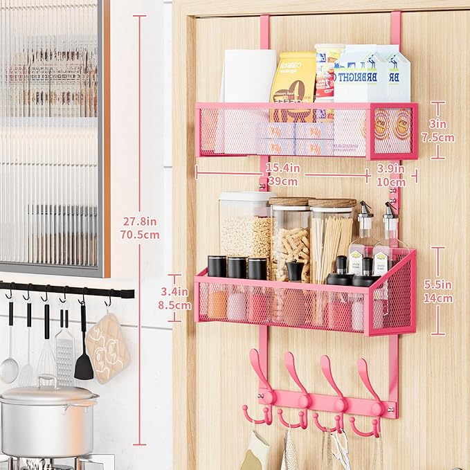 Kaiferty Over The Door Hooks Organizer, Coat Rack Over The Door Storage Hanger - Image 6