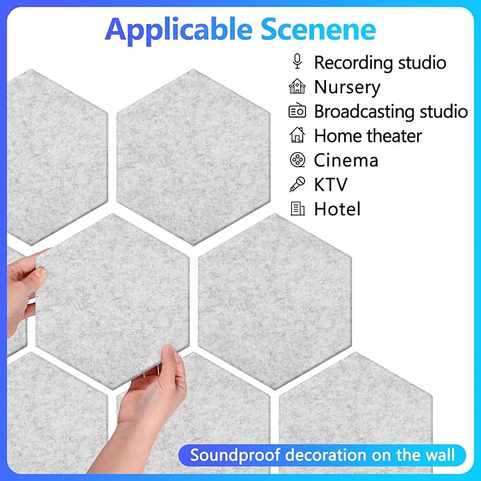 18 Pack Hexagon Acoustic Panels - Image 7