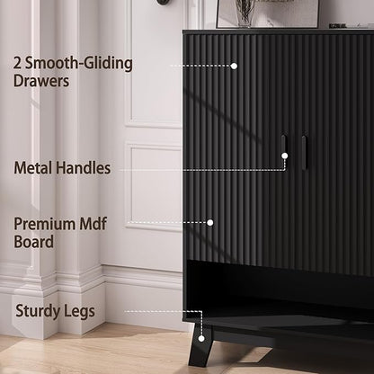 4-Tier Fluted Shoe Cabinet - Image 5