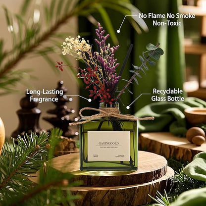 Reed Diffuser, 6.09 oz Earthy Sandalwood Scent Diffuser - Image 3