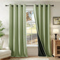 Beauoop Sage Green 100% Blackout Curtains 54 Inch Long 2 Panels by Beauoop
