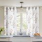 MYSKY HOME Curtains Short Floral Printed Pattern Soft Texture Modern Style by MYSKYHOME