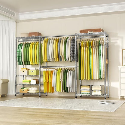 Ulif E1 Heavy Duty Closet Garment Rack, 6 Tiers Adjustable Metal Freestanding - Image 2