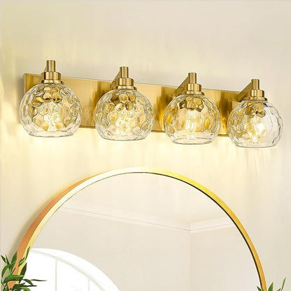 METWET Bathroom Light Fixtures Over Mirror, 4-Light Modern Sconces Wall Lighting - Image 5