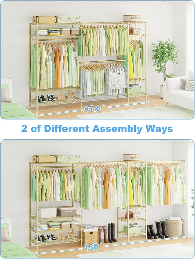 Ulif E11 Heavy-Duty Garment Rack, Metal Freestanding Clothes Rack and Closet - Image 4