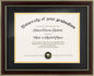 8.5x11 Diploma Frame with Black over Gold Mat or Full Display 11x14 Document Certificate Frame for Diploma Degree with HD Tempered Glass Graduation Picture Frame for Wall, Mahogany