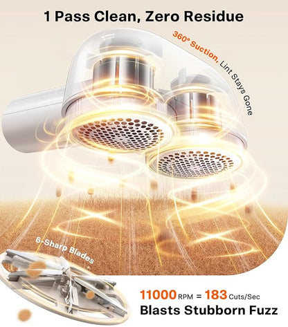 TORRAS Dual-Head Fabric Shaver, Longest Durability & 50ml Large Capacity - Image 4