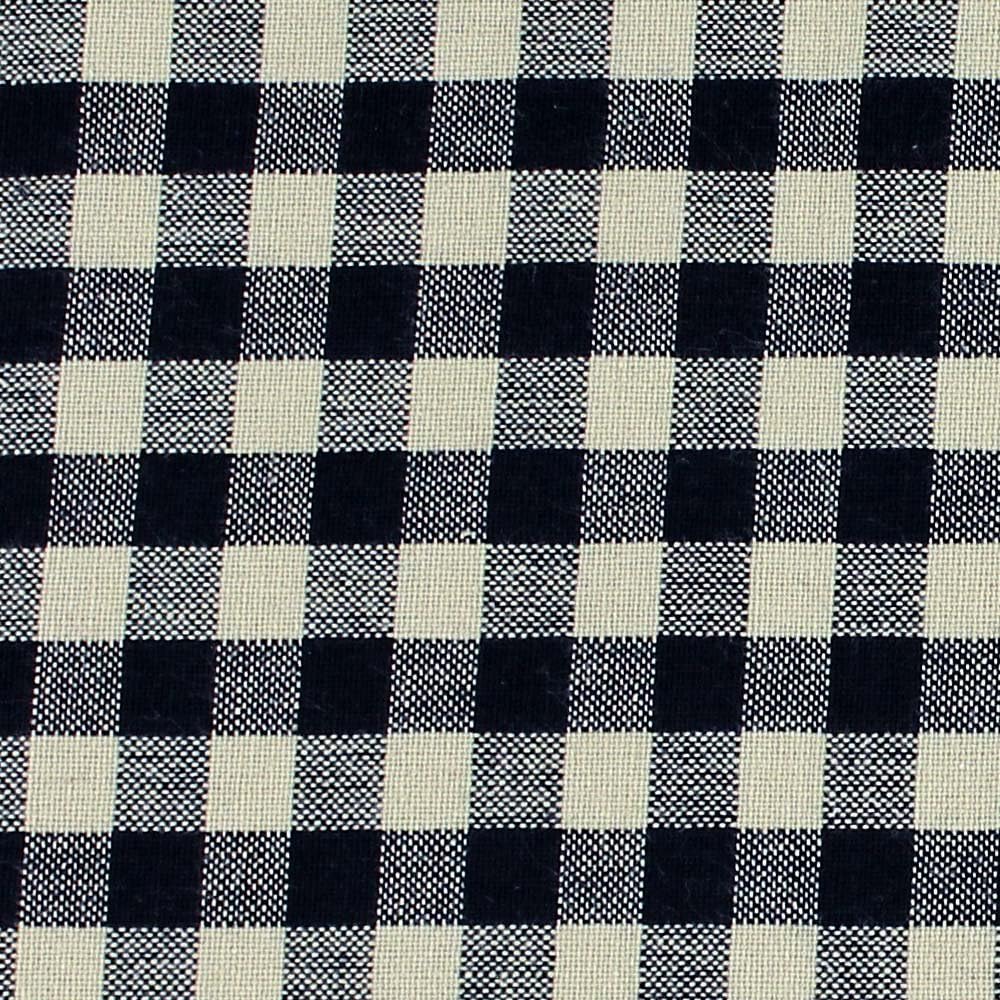 Berry Vine Check Black and Nutmeg 72" x 24" Lined Cotton Curtain Tiers