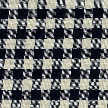 Berry Vine Check Black and Nutmeg 72" x 24" Lined Cotton Curtain Tiers