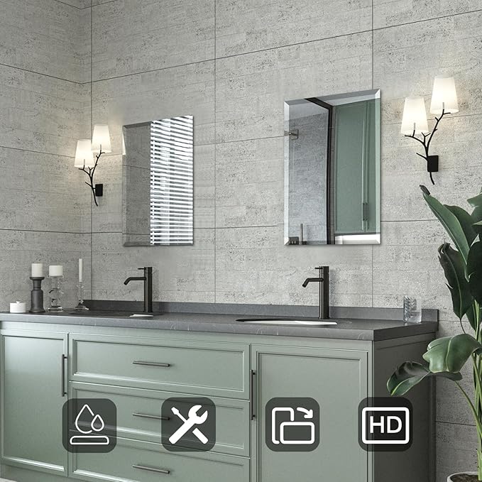 Mirrorons Beveled Mirror, Bathroom Mirrors - Image 2