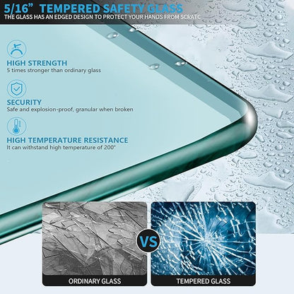 Shower Panel 48W*74H Inch, Bathroom Framed Fixed Glass Door, 5/16" Thick Clear - Image 6