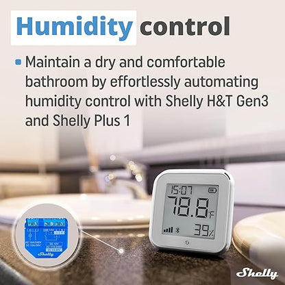Shelly H&T Gen3 White | Wi-Fi & Bluetooth Smart Temperature & Humidity Sensor - Image 3