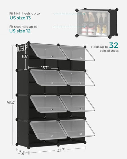 SONGMICS Shoe Rack Organizer, 8-Tier Shoe Storage Cabinet - Image 3