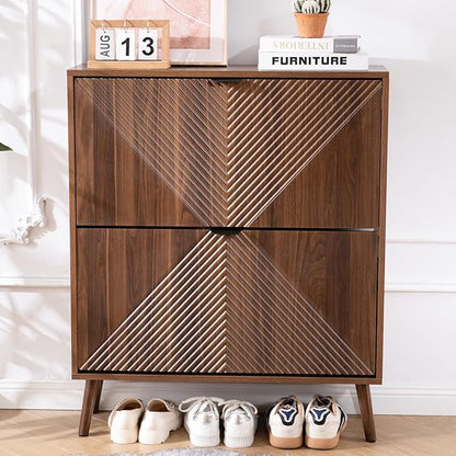 Shoe Cabinet Storage, Farmhouse Freestanding Organizer - Image 9