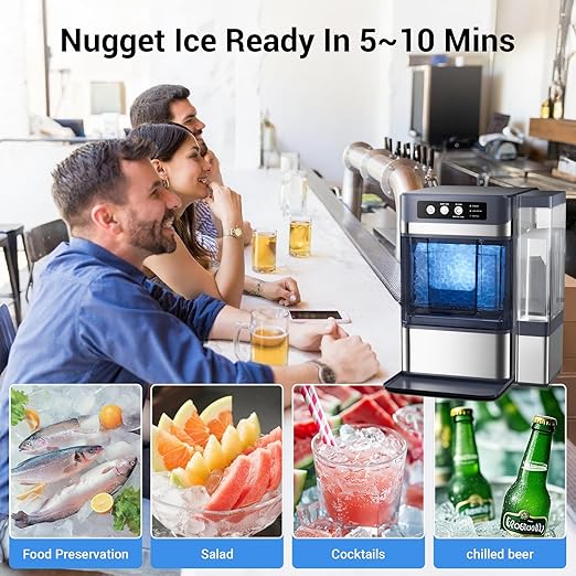 Ice Maker Countertop Nugget, 44 Lbs/24h Chewable Crunchable Ice Maker - Image 7