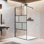 Bathroom Shower Door, Modern Grid Shower Door 34 * 74 Inch, 5/16" Clear by SHOWERBATHTUBDOORSDEVELOPER