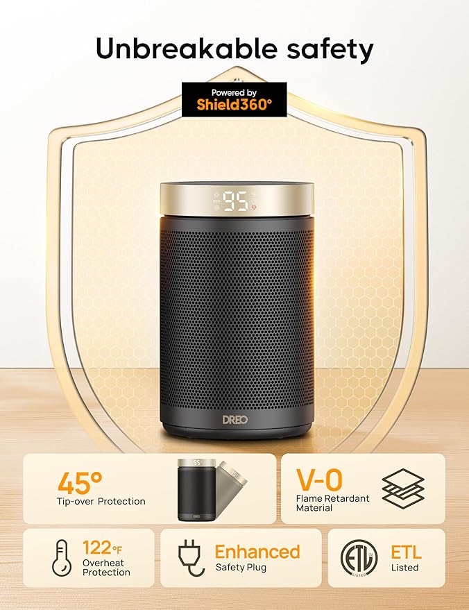 DREO Space Heater, Portable Electric Heaters - Image 5