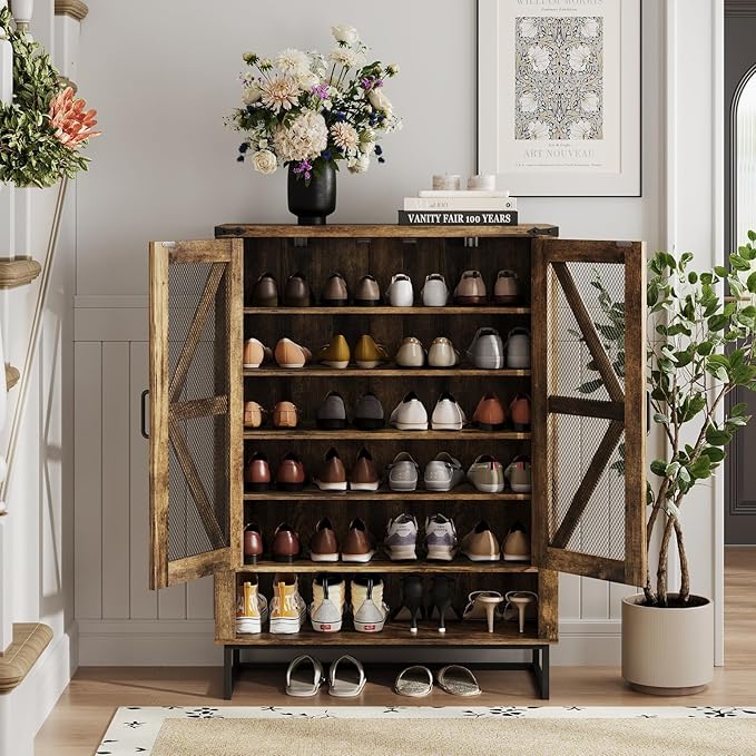 Maupvit 42.1" Farmhouse Shoe Cabinet - Image 3