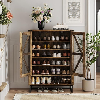 Maupvit 42.1" Farmhouse Shoe Cabinet - Image 3