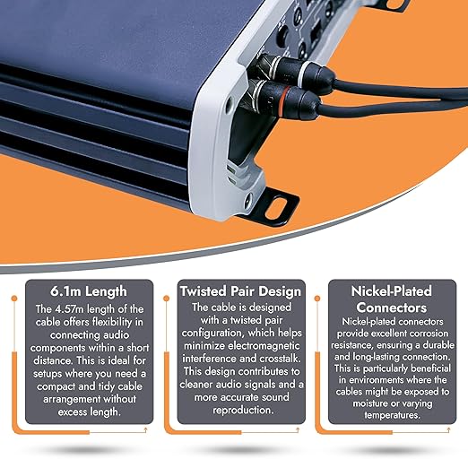 Elite Audio Premium Series 20ft. 2-Channel Car Audio RCA Cable – Double Shielded - Image 3