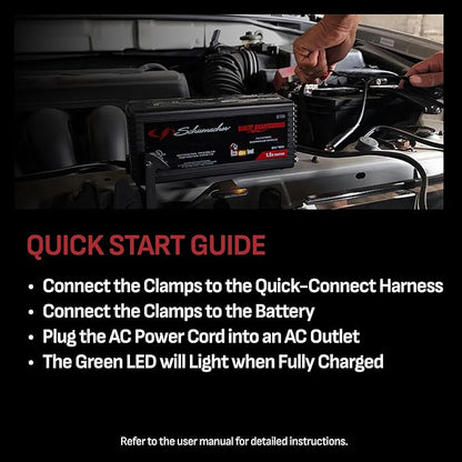 Schumacher Electric 1.5A Car Battery Charger and Maintainer, 3-in-1 Solution - Image 3