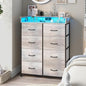 Dresser for Bedroom with Charing Station Grey Dresser with LED Lights Tall by EXOTICA