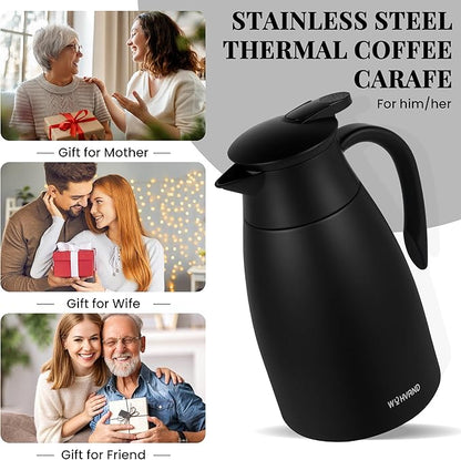 51 Oz Thermal Coffee Carafe, Stainless Steel Insulated Vacuum coffee crafts to - Image 7
