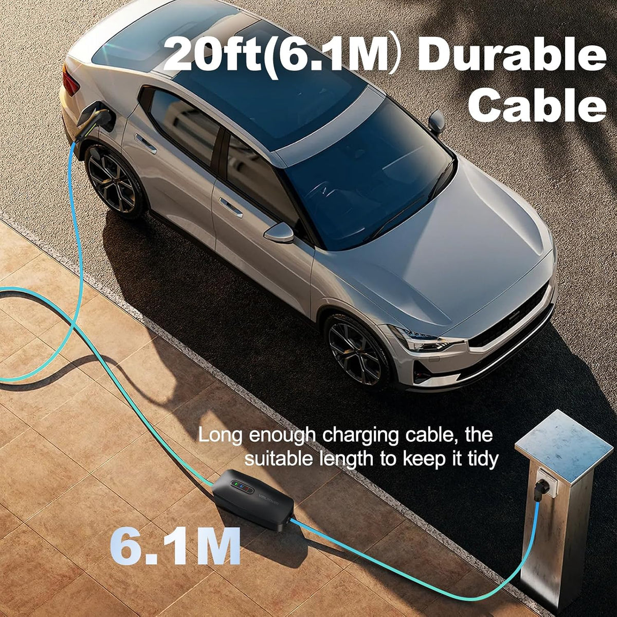 Level 1&2 EV Charger, Electric Vehicle Portable Charger with 20FT Cable, ...