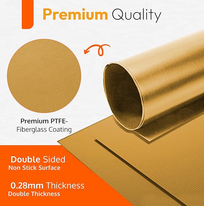 Gold 2 Pack Large Thick Heavy Duty Non Stick Teflon Oven Liners Mat, - Image 4