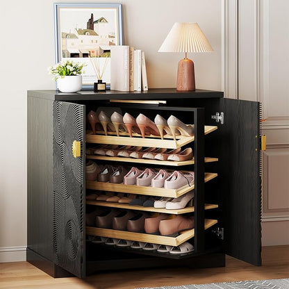Vlsrka Shoe Cabinet Storage for Entryway, 6-Tier Rotating Shoe Cabinet by VlsrkaFurniture