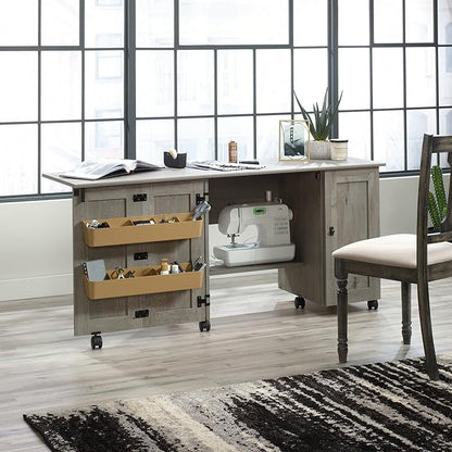 Sauder Craft Cart Storage Cabinet, Rolling Sewing Table - Image 6