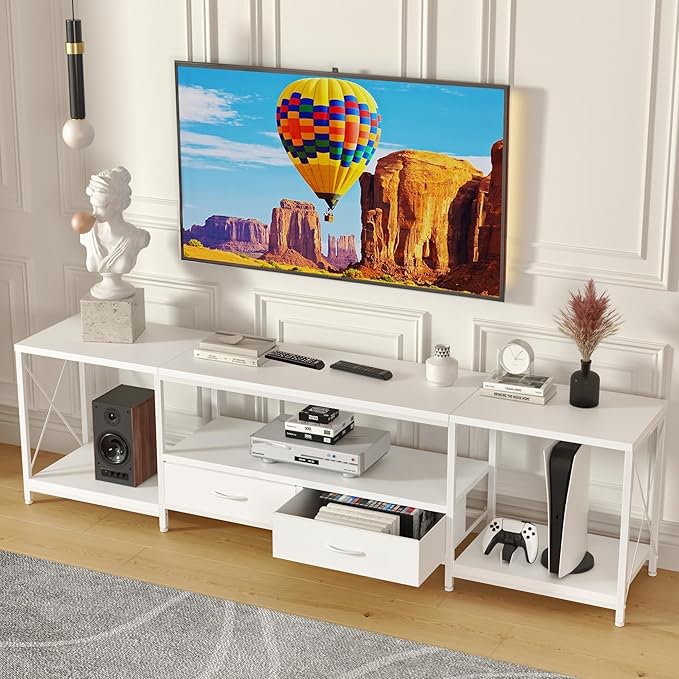 GYIIYUO TV Stand with Fabric Drawer by GYIIYUO