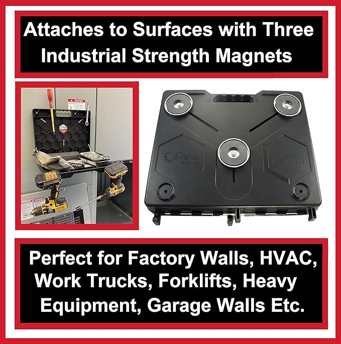 The OmniShelf Magnetic Portable Workstation + Toolbox, Computer & Laptop Stand - Image 4