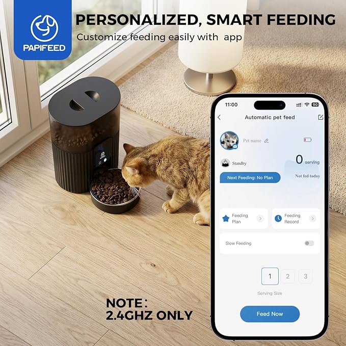 PAPIFEED Automatic Cat Feeder 3.5L/15 Cup ，WiFi Pet Feeder - Image 8