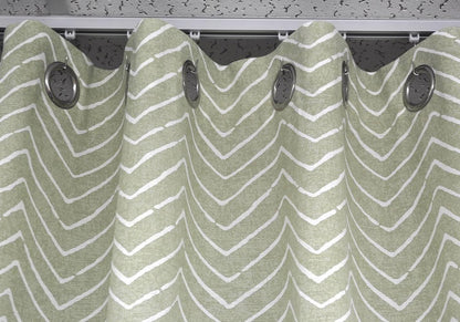 Ceiling Curtain Track Set with Wheeled Carriers and Hooks (9' in 2 Sections-White)