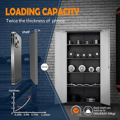Yizosh Metal Garage Storage Cabinet - Image 6