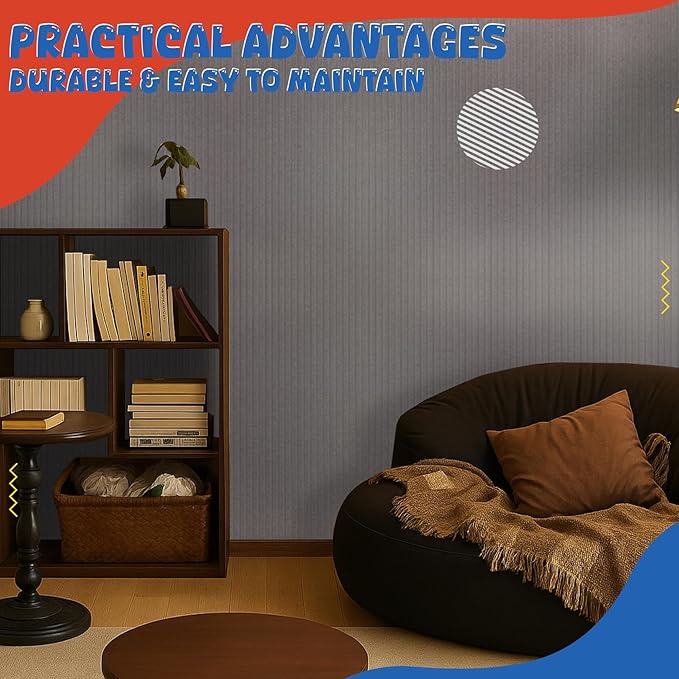 5 Pack Acoustic Panels, 47.2x23.6x0.4 inch Acoustical Wall Panels, Large - Image 7
