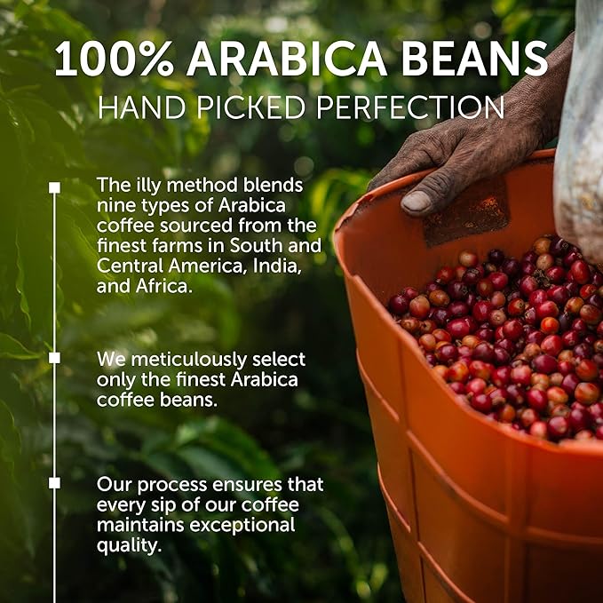 illy Whole Bean Coffee, Classico Medium, Decaffeinated and Intenso Bold Roasts - Image 4