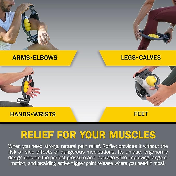 Rolflex Arm & Leg Massager Roller – Muscle Roller to Address Golfer’s Elbow - Image 8
