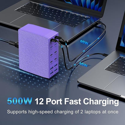 500W USB C Charger Block, 12-Port USB C Charging Station - Image 3