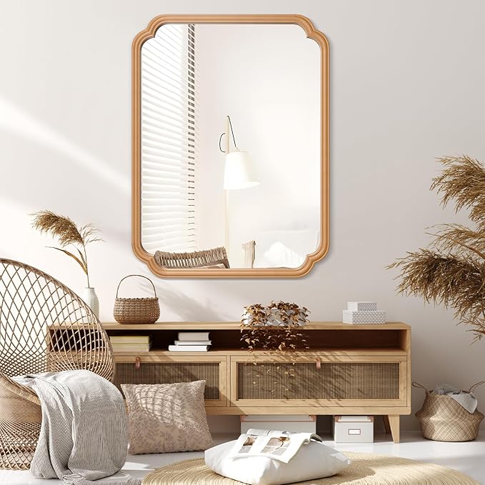 Wood Bathroom Mirror for Over Sink - Image 3