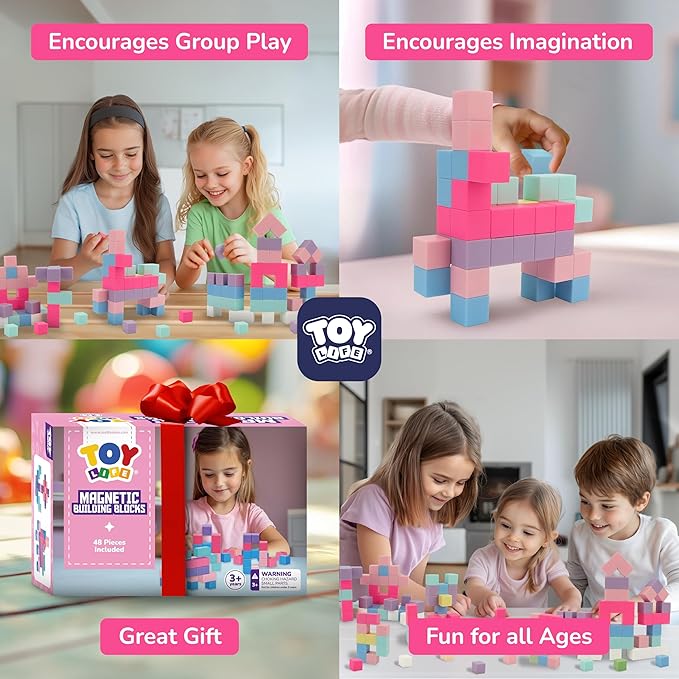 TOY Life 48 Pcs Magnetic Blocks Ages 3-5, Magnetic Building Blocks - Image 5
