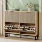 Shoe Cabinet Storage with 4 Flip Drawers, Narrow Hidden Shoe Organizer Cabinet by NOVAMAISON