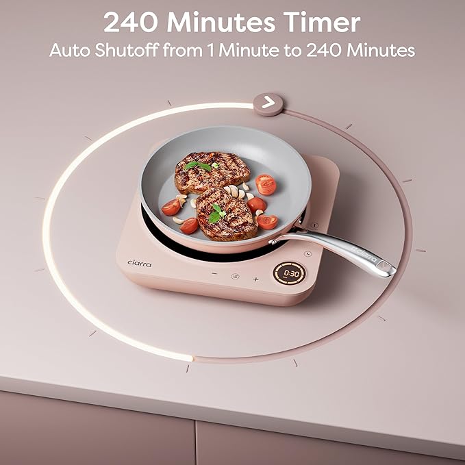 CIARRA CATIH1A-P Portable Induction Cooktop, Slim Single Electric Countertop - Image 5