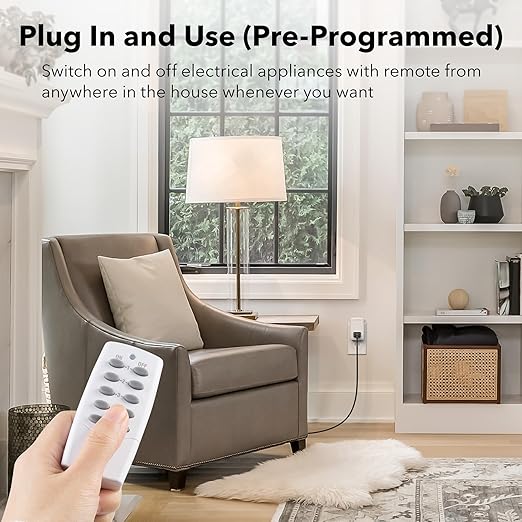 BN-LINK Mini Wireless Remote Control Outlet Switch Power Plug in - Image 2